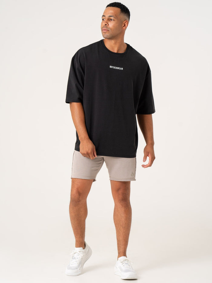 Pursuit Oversized T-Shirt - Black Stonewash Clothing Ryderwear