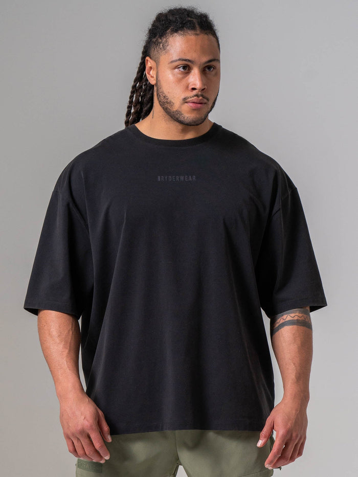 Pursuit Oversized T-shirt - Black Clothing Ryderwear