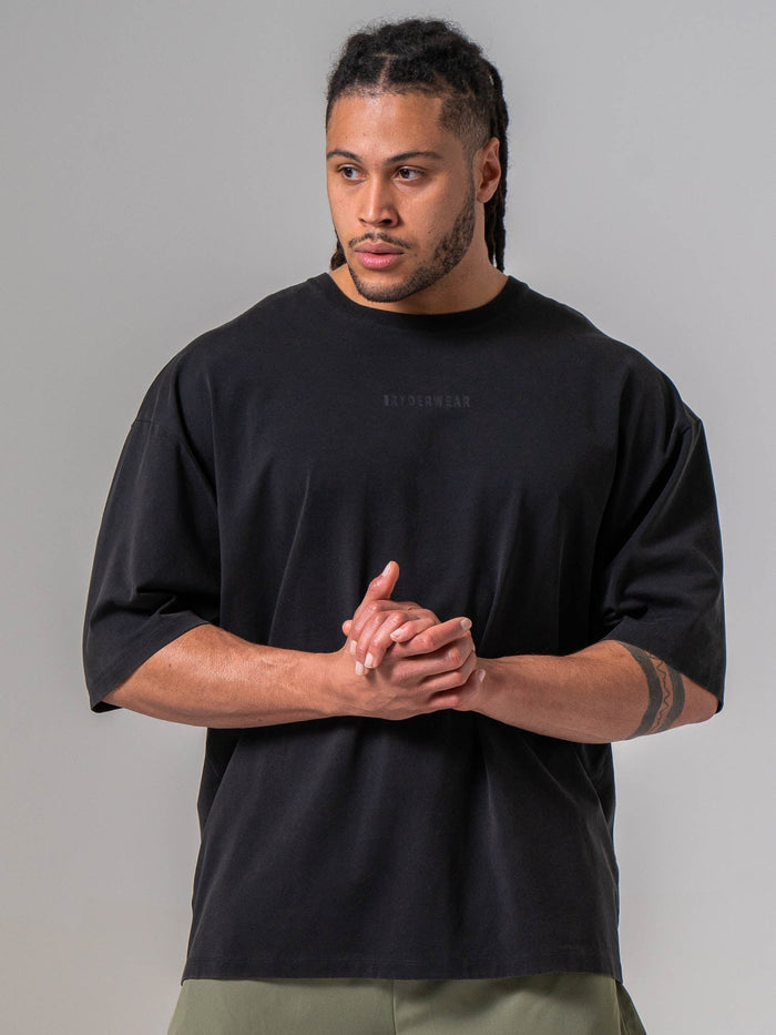 Pursuit Oversized T-shirt - Black Clothing Ryderwear