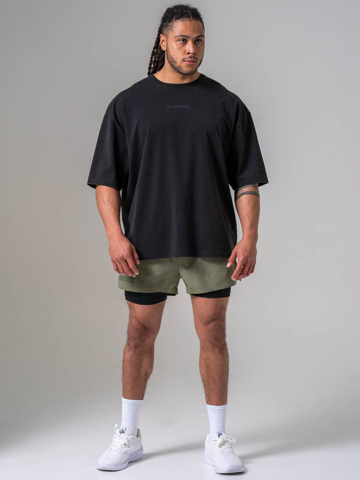 Pursuit Oversized T-shirt - Black Clothing Ryderwear