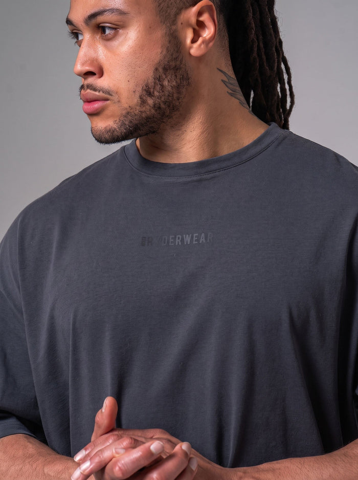 Pursuit Oversized T-shirt - Charcoal Clothing Ryderwear