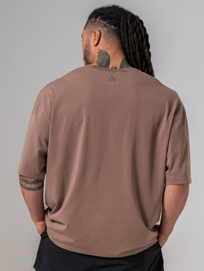 Pursuit Oversized T-shirt - Deep Taupe Clothing Ryderwear