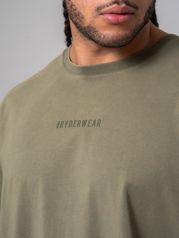 Pursuit Oversized T-shirt - Khaki Clothing Ryderwear
