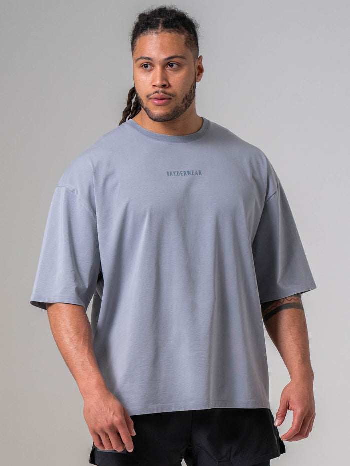 Pursuit Oversized T-shirt - Steel Blue Clothing Ryderwear