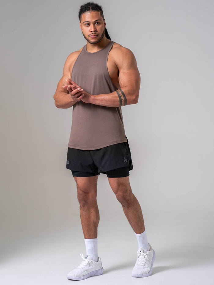 Pursuit Tank - Deep Taupe Clothing Ryderwear