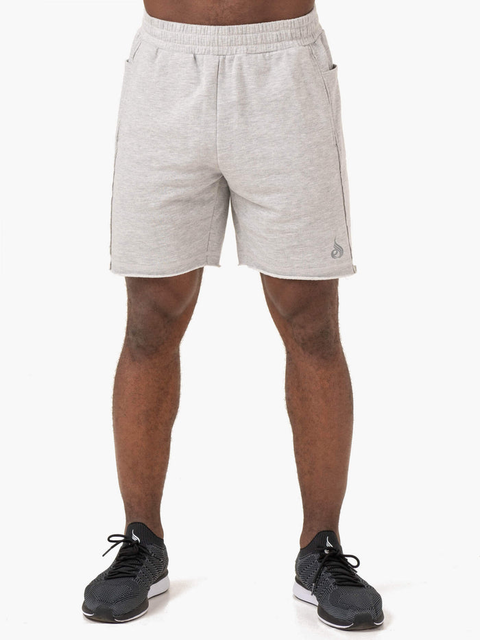 Pursuit Track Shorts - Light Grey Marl Clothing Ryderwear