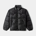 Quilted Cross Puffer Mens Jacket (Black/Black)