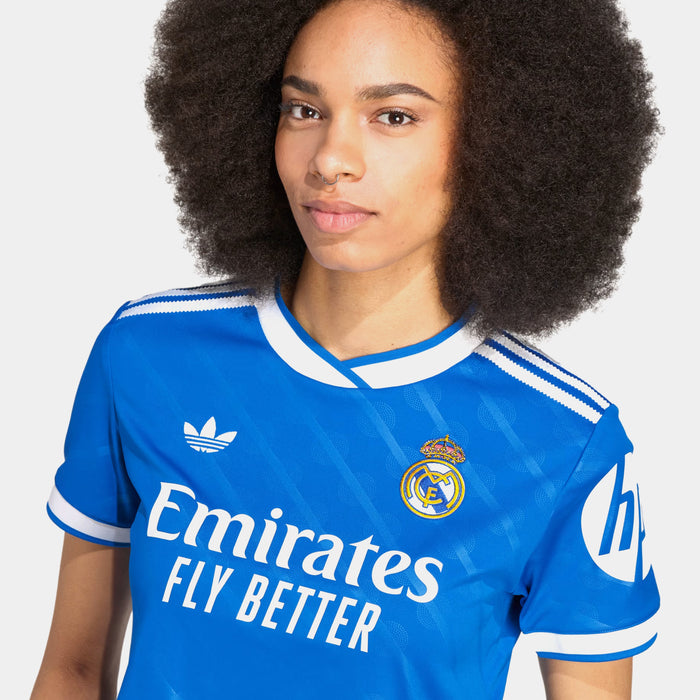 Real Madrid Cropped Womens Jersey (Blue Bird)