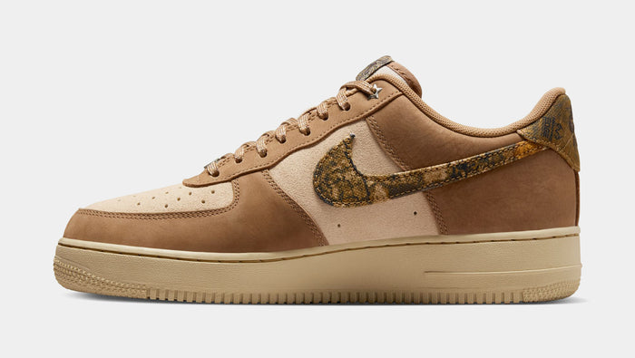 RealTree x Air Force 1 Rattan Camo Mens Lifestyle Shoes (Rattan/Multi Color/Rocky Tan/Seal Brown)