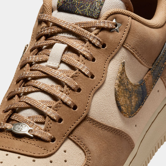 RealTree x Air Force 1 Rattan Camo Mens Lifestyle Shoes (Rattan/Multi Color/Rocky Tan/Seal Brown)
