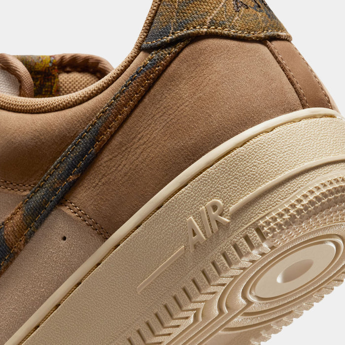 RealTree x Air Force 1 Rattan Camo Mens Lifestyle Shoes (Rattan/Multi Color/Rocky Tan/Seal Brown)