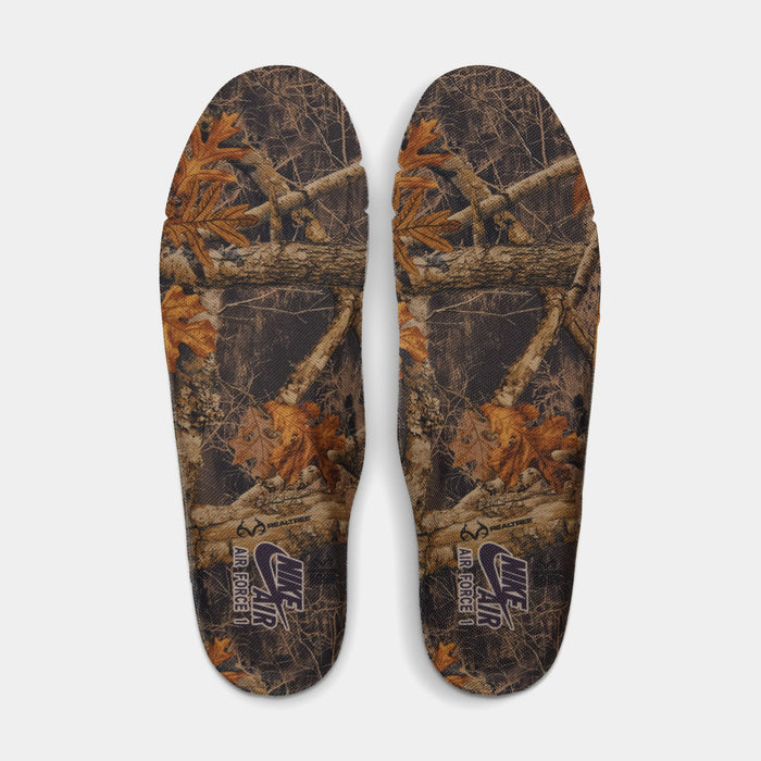 RealTree x Air Force 1 Rattan Camo Mens Lifestyle Shoes (Rattan/Multi Color/Rocky Tan/Seal Brown)