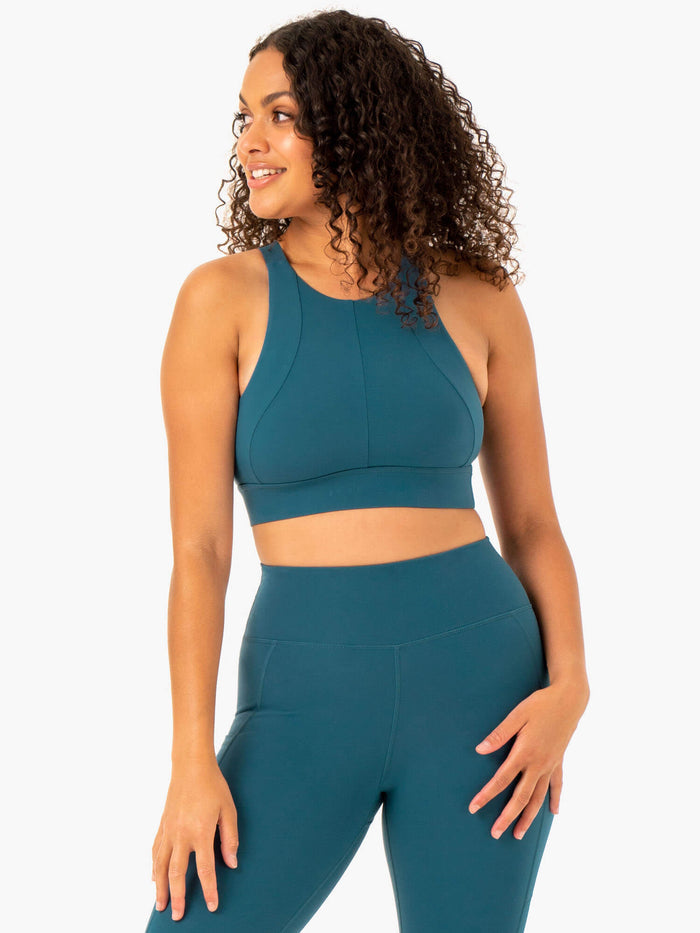 Reset Sports Bra - Teal Clothing Ryderwear