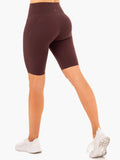 Reset High Waisted Pocket Bike Shorts - Chocolate Clothing Ryderwear