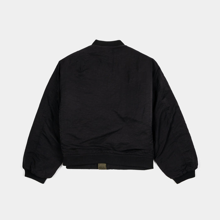 Reversible Bomber Mens Jacket (Black/Green)