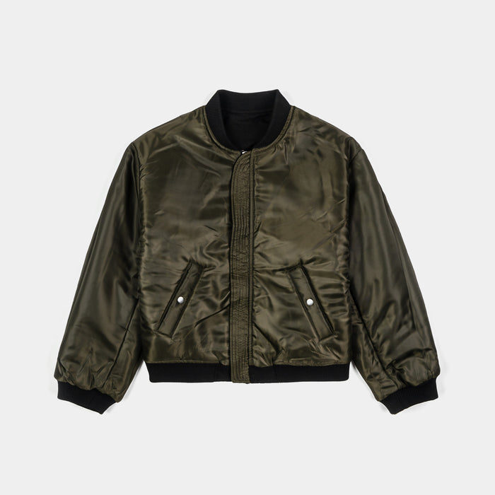 Reversible Bomber Mens Jacket (Black/Green)