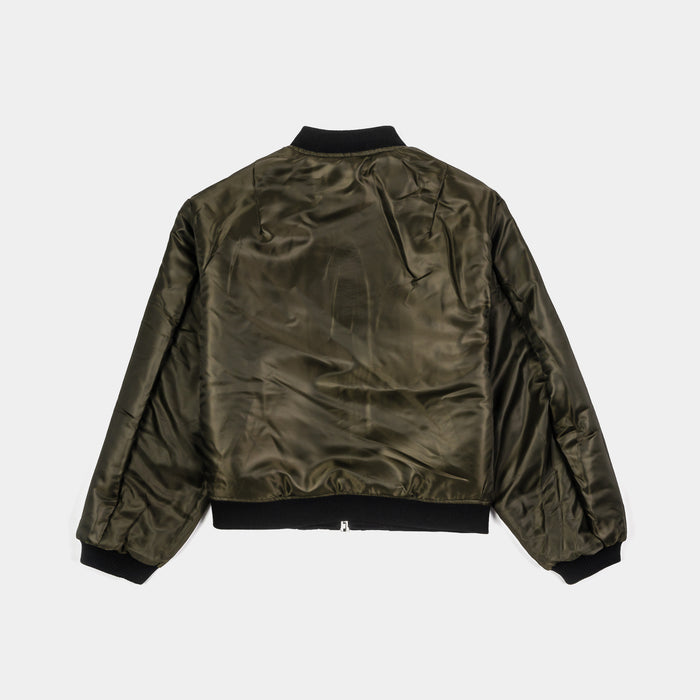 Reversible Bomber Mens Jacket (Black/Green)