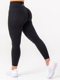 Rib Scrunch Seamless Leggings - Black Clothing Ryderwear