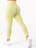 Rib Scrunch Seamless Leggings - Lime Clothing Ryderwear