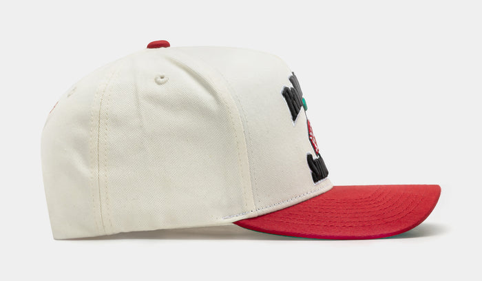 Roll Em Smoke Em Trucker Mens Hat (Beige/Red)