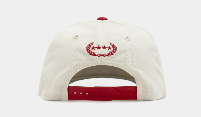 Roll Em Smoke Em Trucker Mens Hat (Beige/Red)