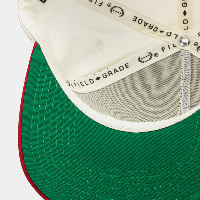 Roll Em Smoke Em Trucker Mens Hat (Beige/Red)