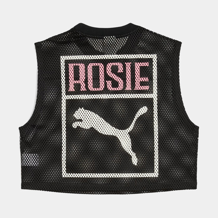 Rosé x Puma Relaxed Mesh Womens Tank (Puma Black)