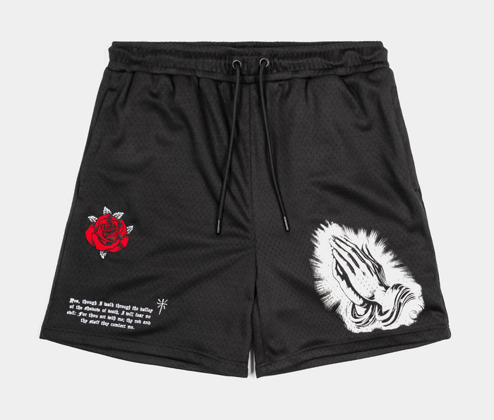 Roses Hybrid Mens Shorts (Black/White)