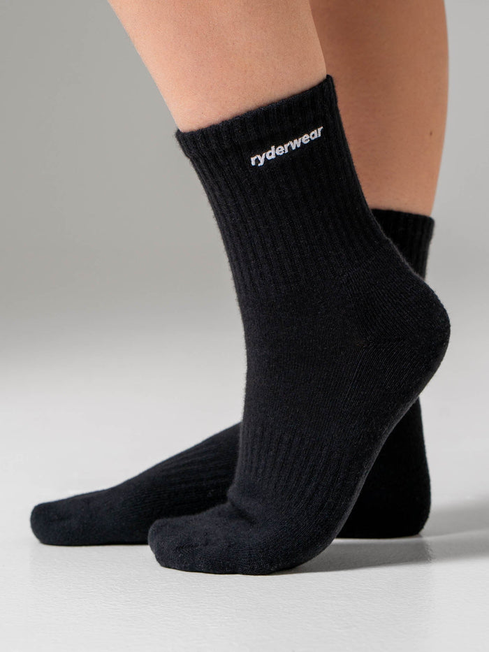 Ryderwear Crew Sock - Black/white Socks Ryderwear