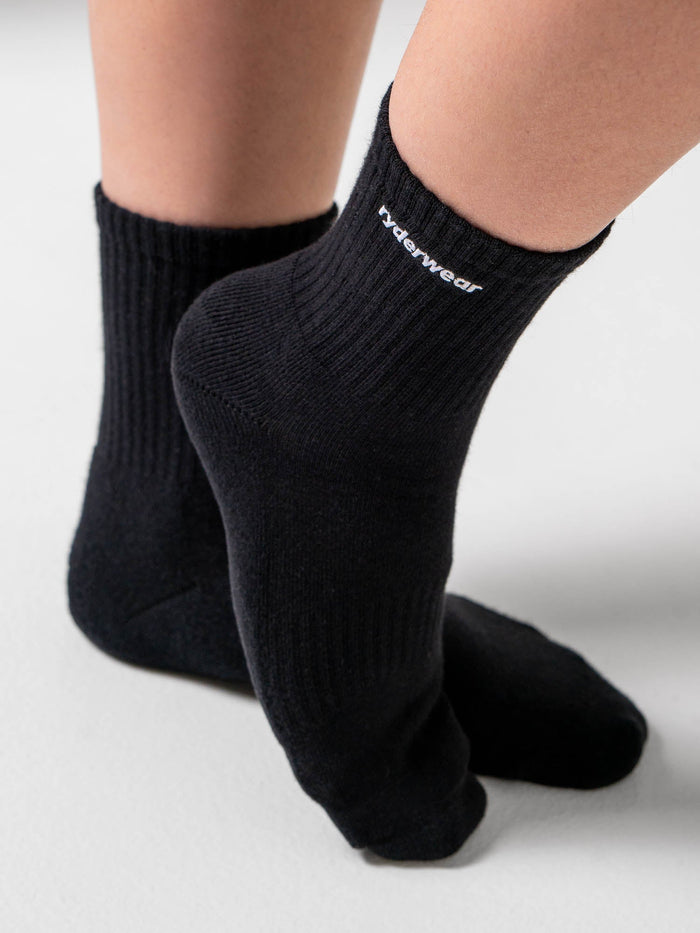 Ryderwear Crew Sock - Black/white Socks Ryderwear