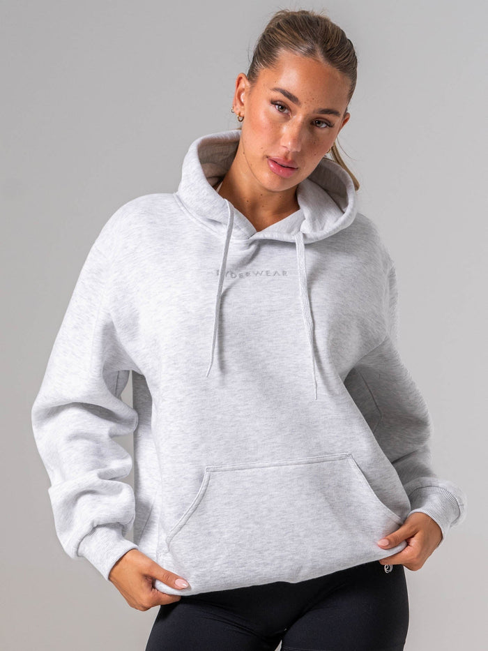 Ryderwear Essential Hoodie - Snow Marl Clothing Ryderwear