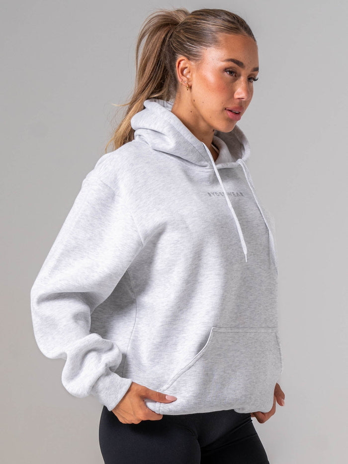 Ryderwear Essential Hoodie - Snow Marl Clothing Ryderwear