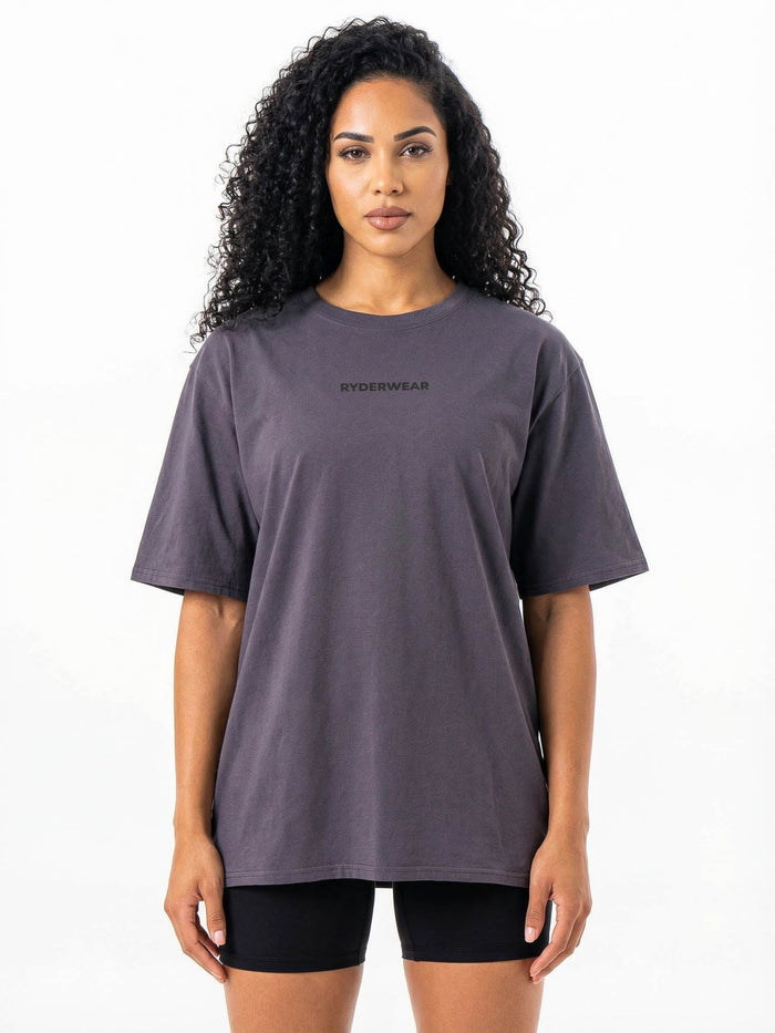 Ryderwear Oversized Tshirt - Charcoal Clothing Ryderwear