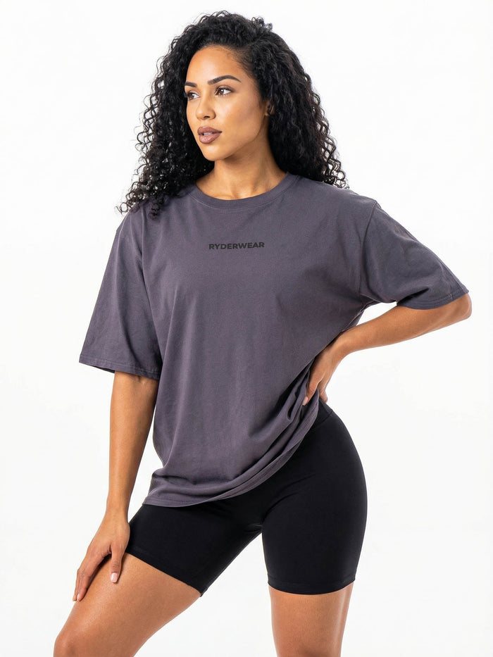 Ryderwear Oversized Tshirt - Charcoal Clothing Ryderwear