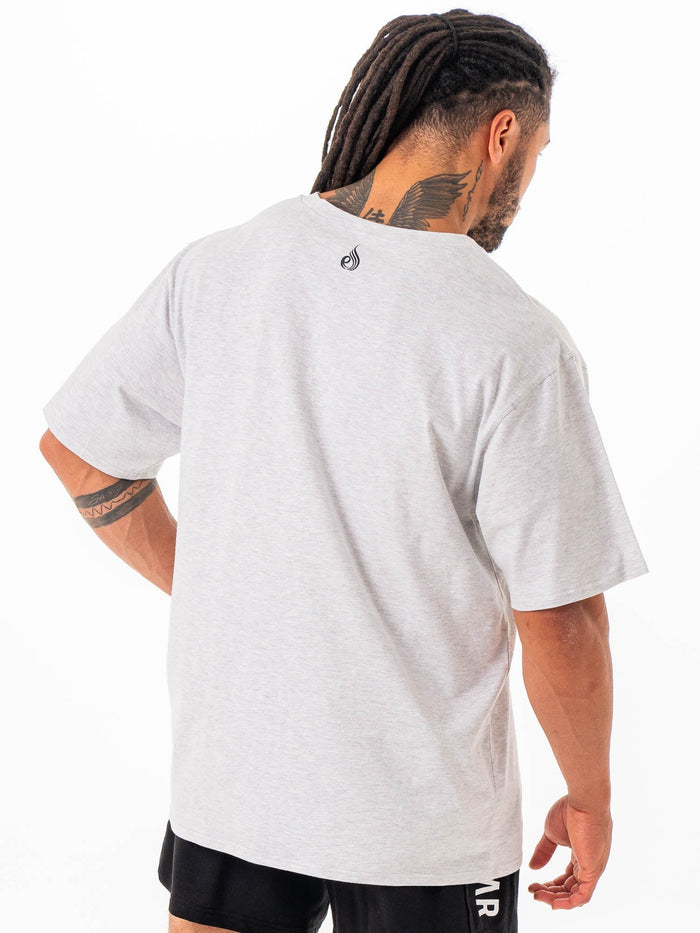 Ryderwear Oversized Tshirt - Snow Marl Clothing Ryderwear