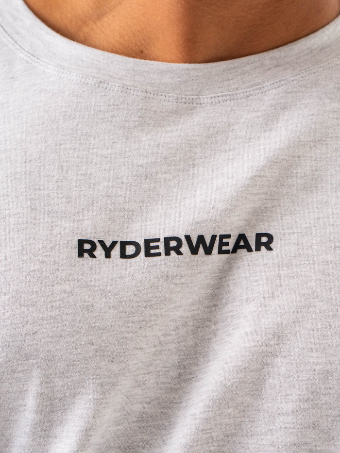 Ryderwear Oversized Tshirt - Snow Marl Clothing Ryderwear