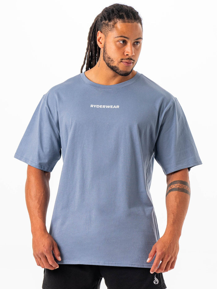 Ryderwear Oversized Tshirt - Steel Blue Clothing Ryderwear