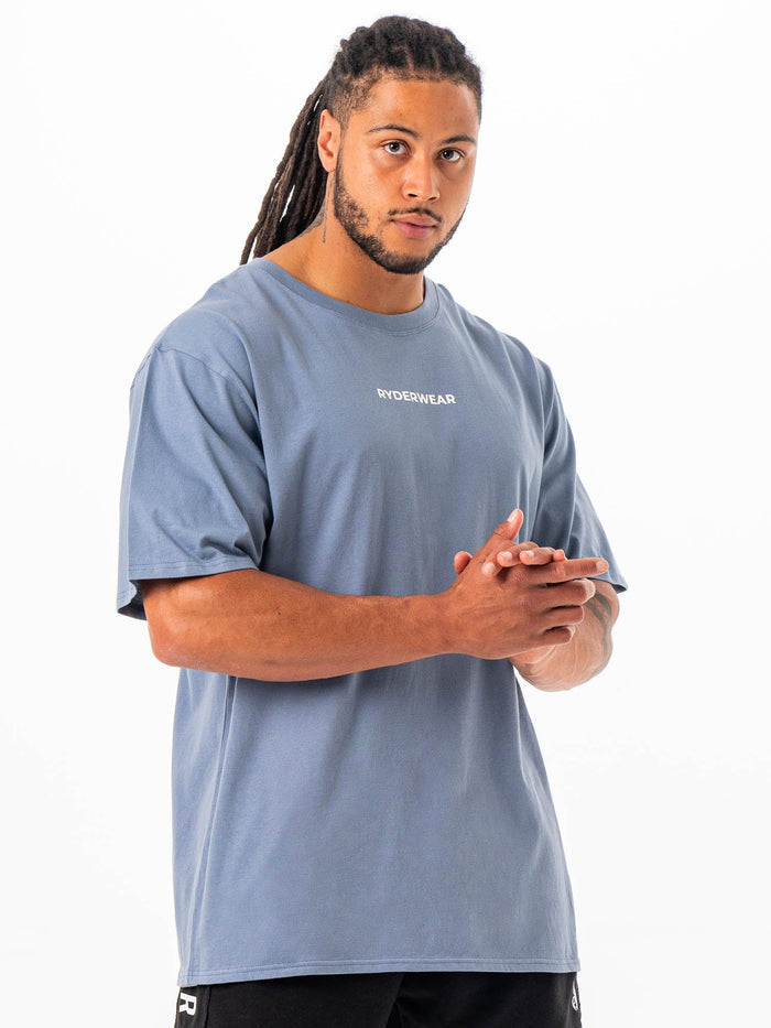 Ryderwear Oversized Tshirt - Steel Blue Clothing Ryderwear