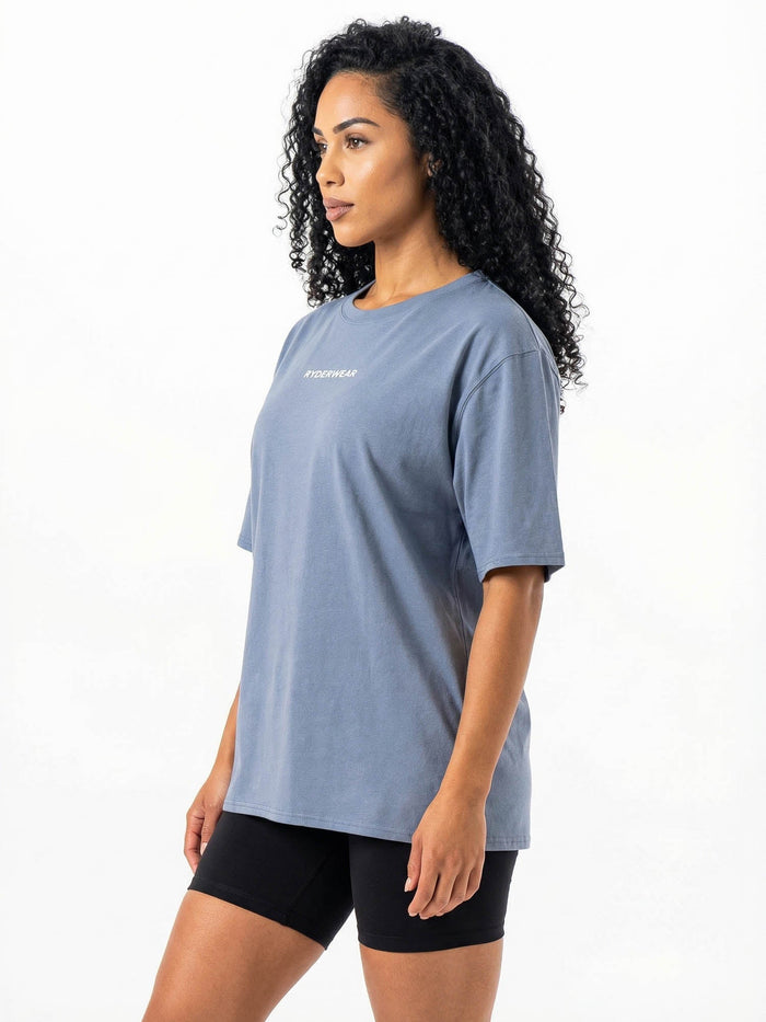 Ryderwear Oversized Tshirt - Steel Blue Clothing Ryderwear