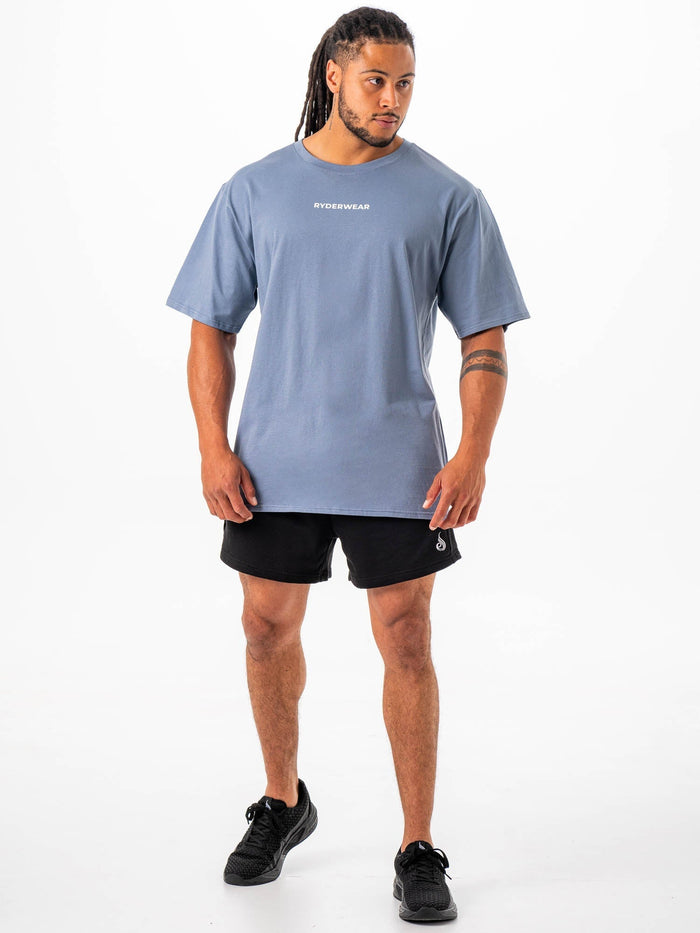 Ryderwear Oversized Tshirt - Steel Blue Clothing Ryderwear
