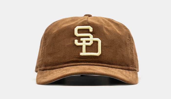 San Diego Padres Golfer Snapback Mens Hat (Khaki/White)