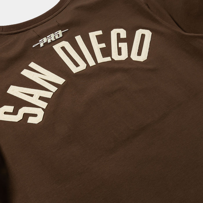 San Diego Padres Modern Original Mens Short Sleeve Shirt (Brown/White)