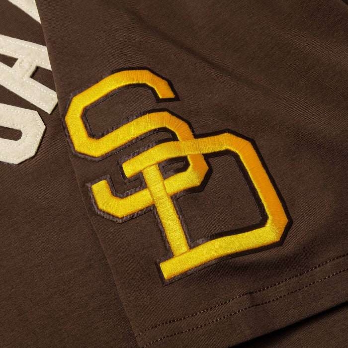 San Diego Padres Modern Original Mens Short Sleeve Shirt (Brown/White)