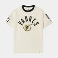 San Diego Padres Originals Ringer Mens Short Sleeve Shirt (Beige/Black)