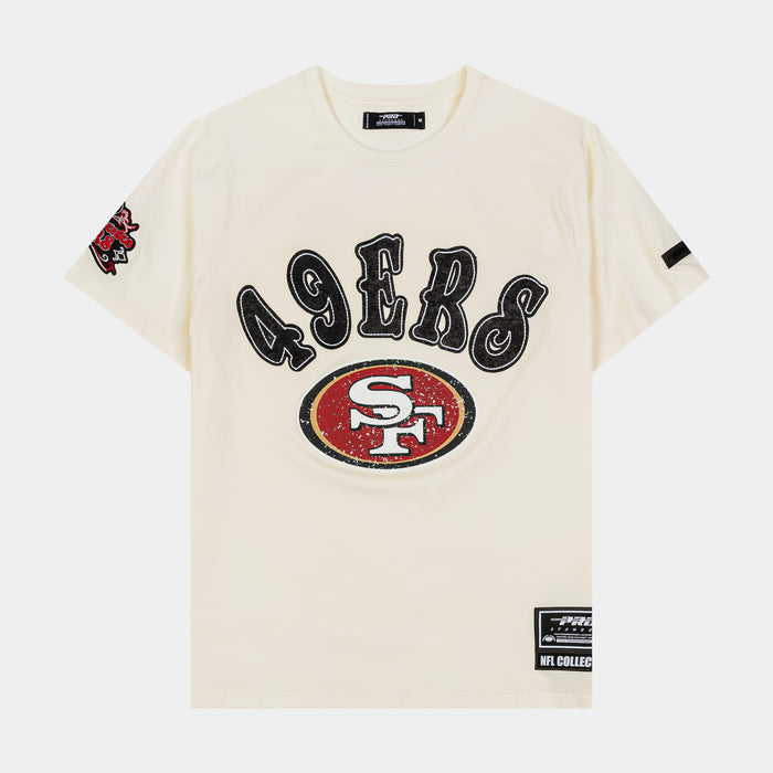 San Francisco 49ers Athletics Logo Mens Short Sleeve Shirt (Black/Red)