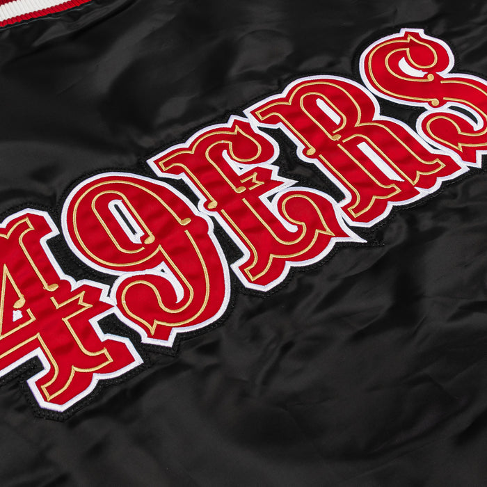 San Francisco 49ers Letterman Mens Jacket (Black)