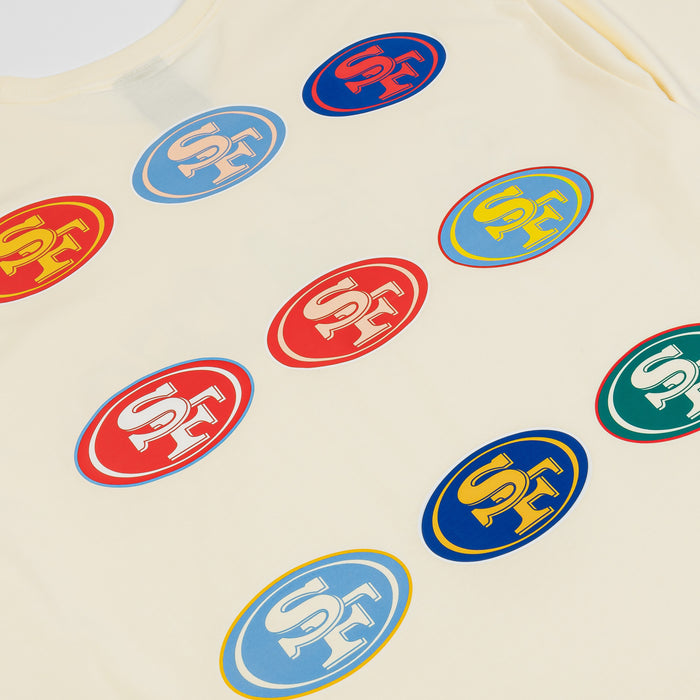 San Francisco 49ers Life Graphic Mens Short Sleeve Shirt (Beige/Multi)
