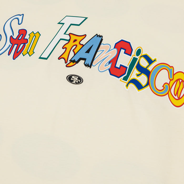 San Francisco 49ers Life Graphic Mens Short Sleeve Shirt (Beige/Multi)