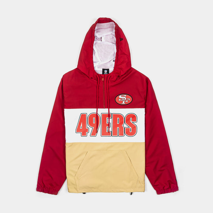 San Francisco 49ers Quarter Zip Mens Jacket (Red/Gold)