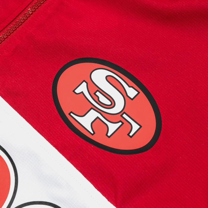 San Francisco 49ers Quarter Zip Mens Jacket (Red/Gold)